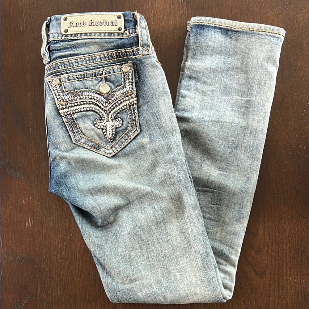 Rock Revival Betty Straight Leg Distressed Jeans